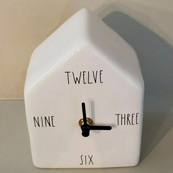 Rae Dunn Ceramic Birdhouse Style Spring  Clock - Picture 2 of 2